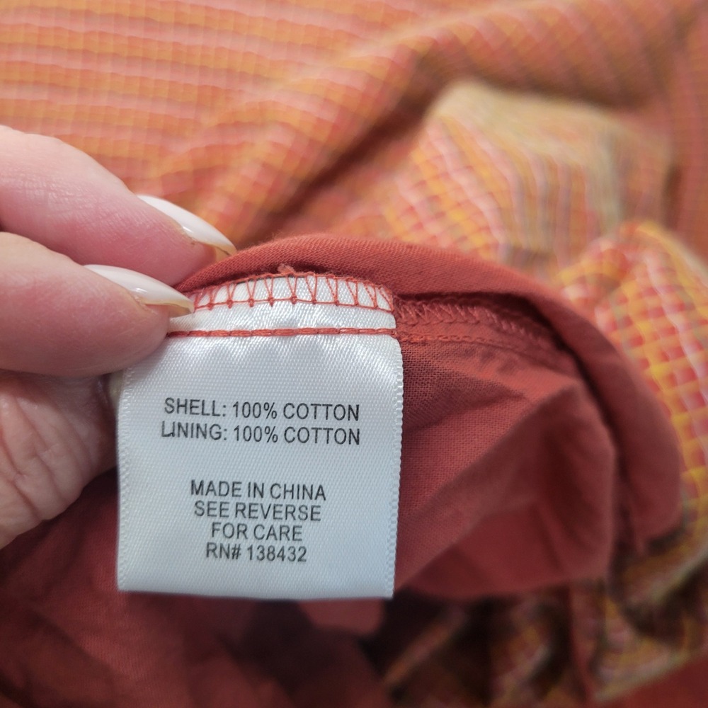 Modcloth Plus Size Sun Dress Burnt Orange Raised Polk a dot Womans' 26 - Picture 12 of 16